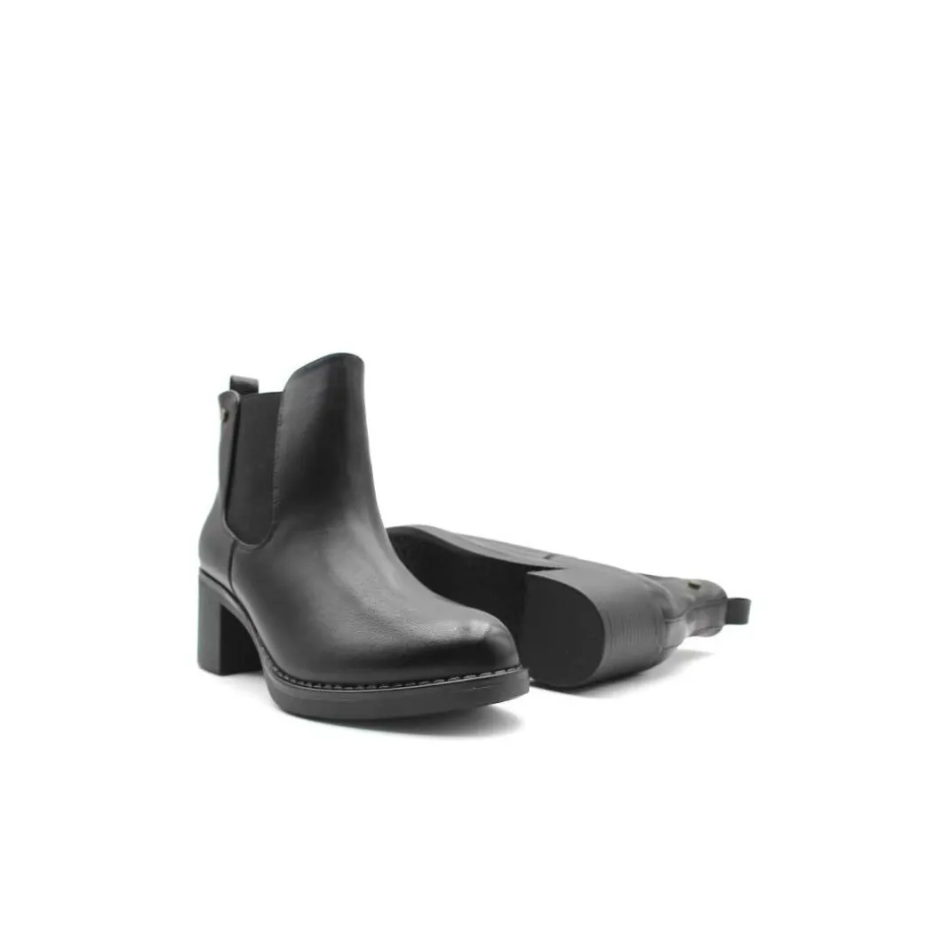 Botín Ankle negro con tacón