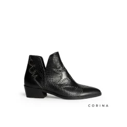 Botín bajo negro con tachas