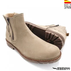 Botín beige piel oklahoma