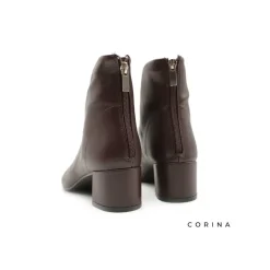 Botín burdeos tacón cuadrado