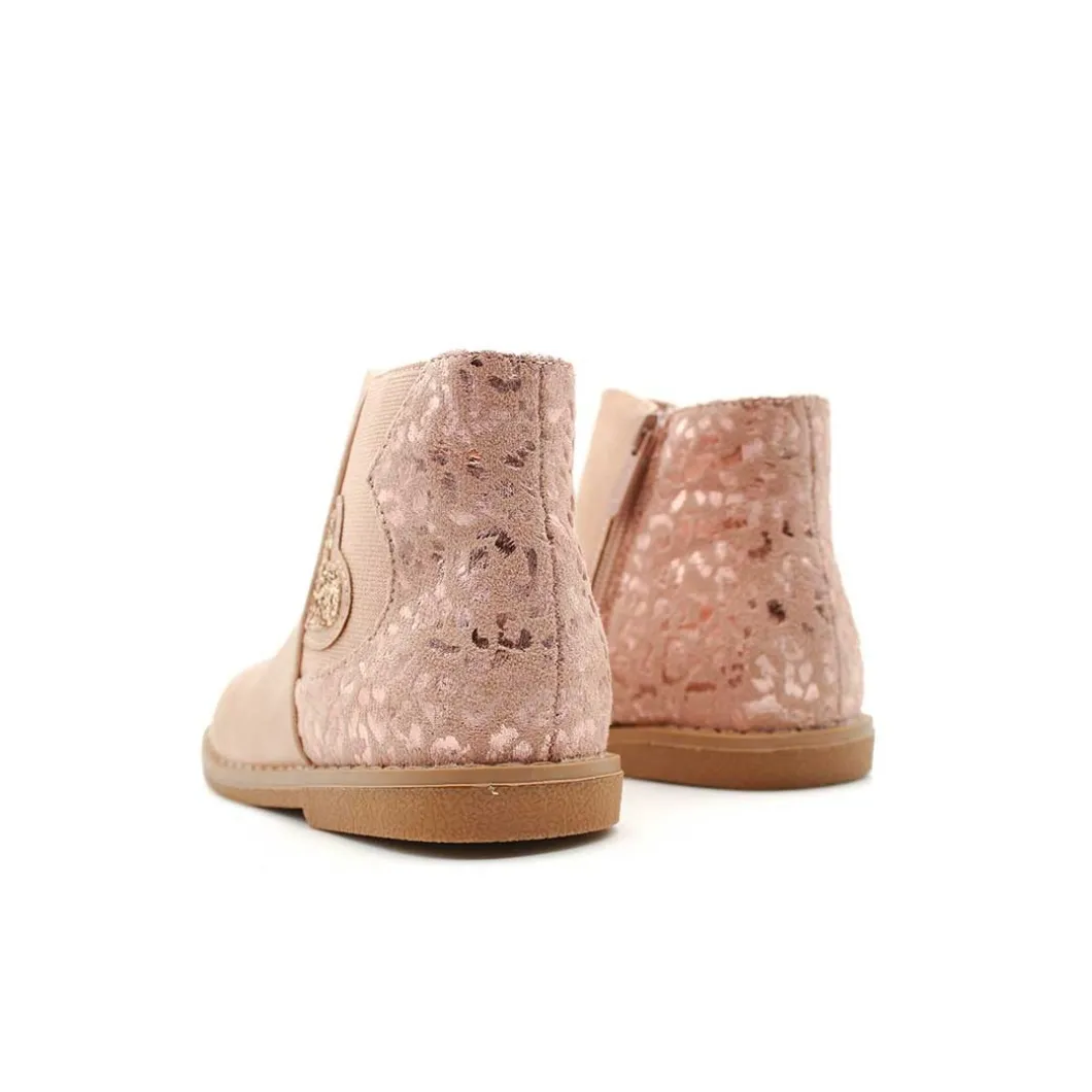 Botín chelsea glitter rosa