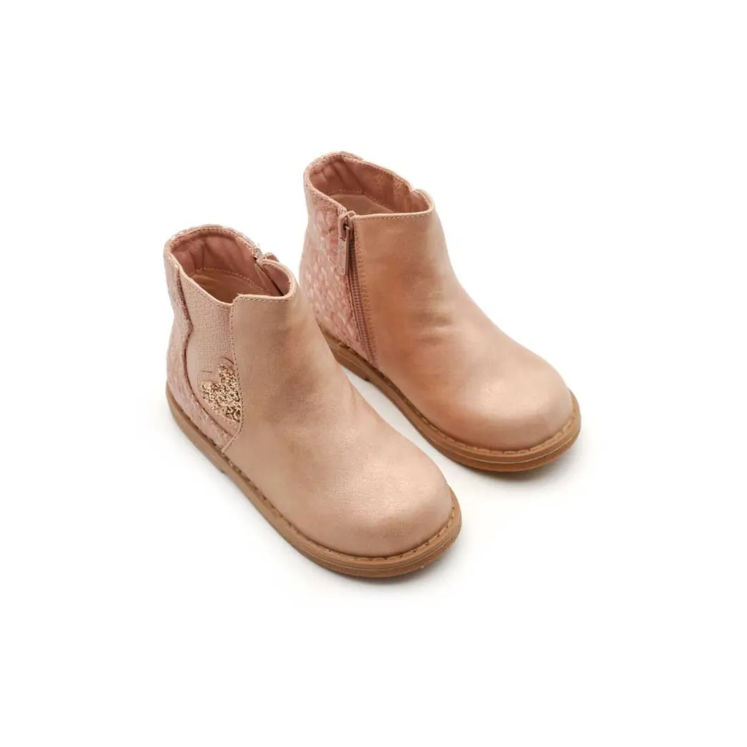 Botín chelsea glitter rosa