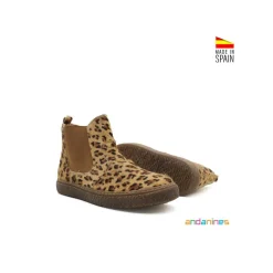 Botín chelsea pelo leopardo