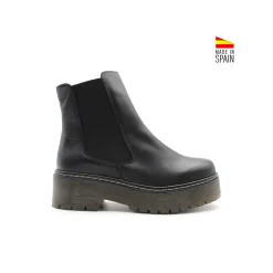 Botín chelsea piel negro