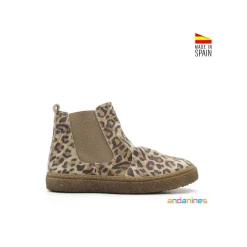 Botín chelsea serraje leopardo