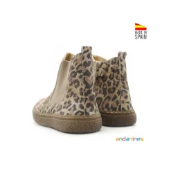 Botín chelsea serraje leopardo