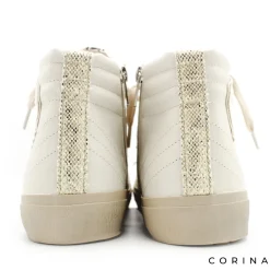 Botín deportivo beige crochet