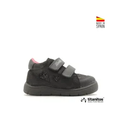 Botín deportivo negro con glitter