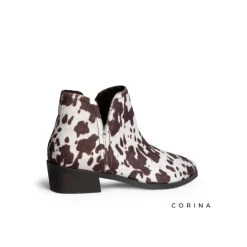 Botín estampado animal vaca