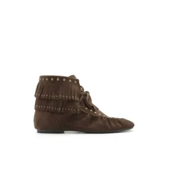 Botín flecos marrón estilo boho