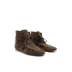 Botín flecos marrón estilo boho