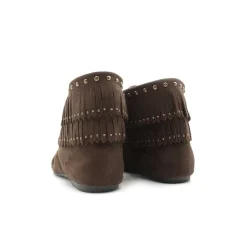 Botín flecos marrón estilo boho