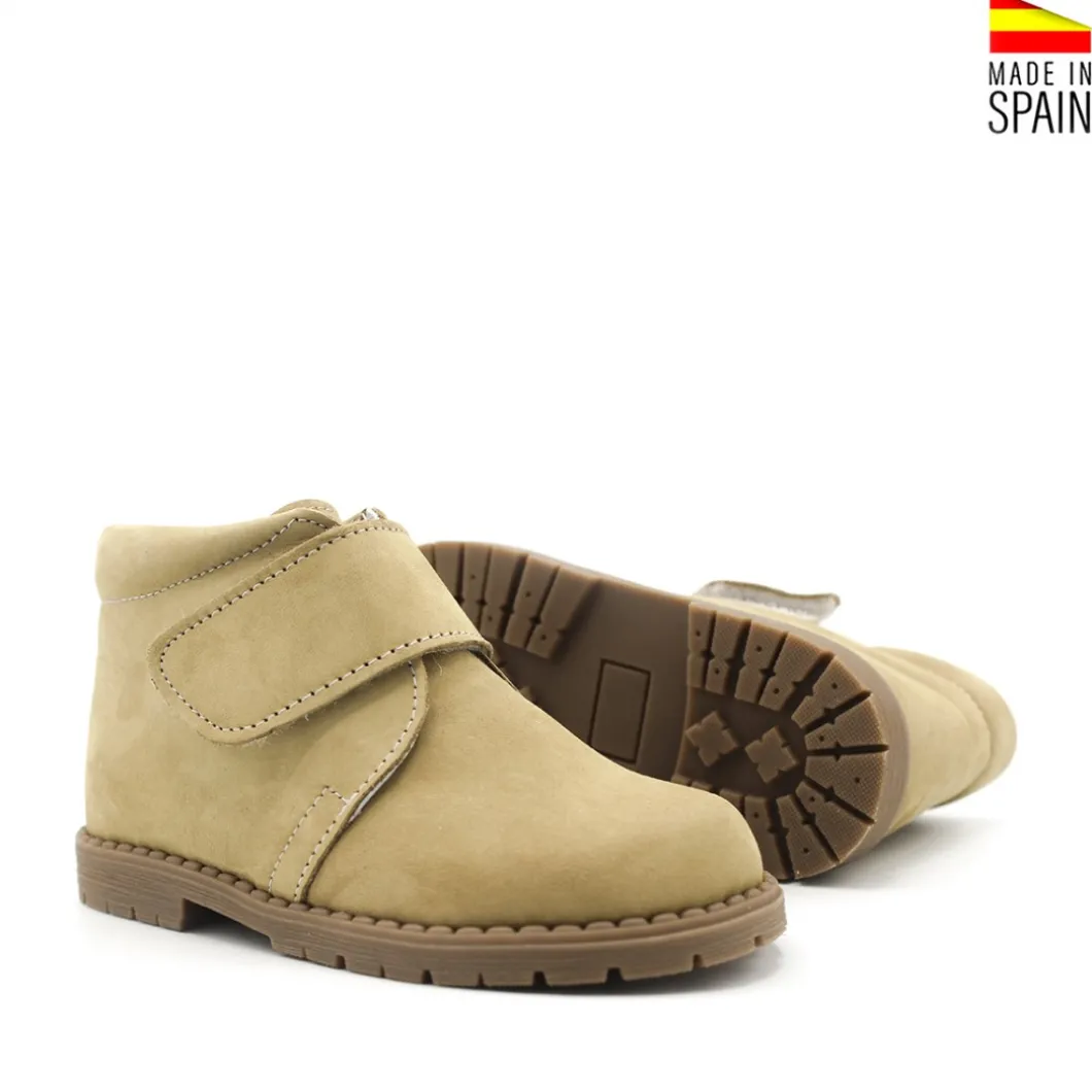 Botín nobuck velcro pistacho