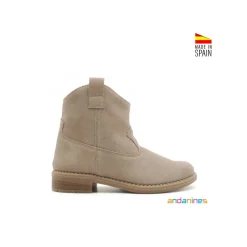 Botín serraje taupe estilo campero