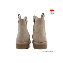 Botín serraje taupe estilo campero