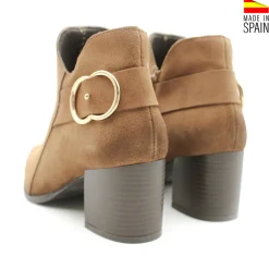 Botín tobillero camel con tacón