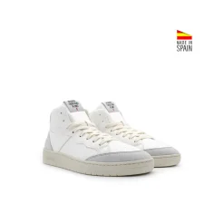 Botín vegano blanco gris
