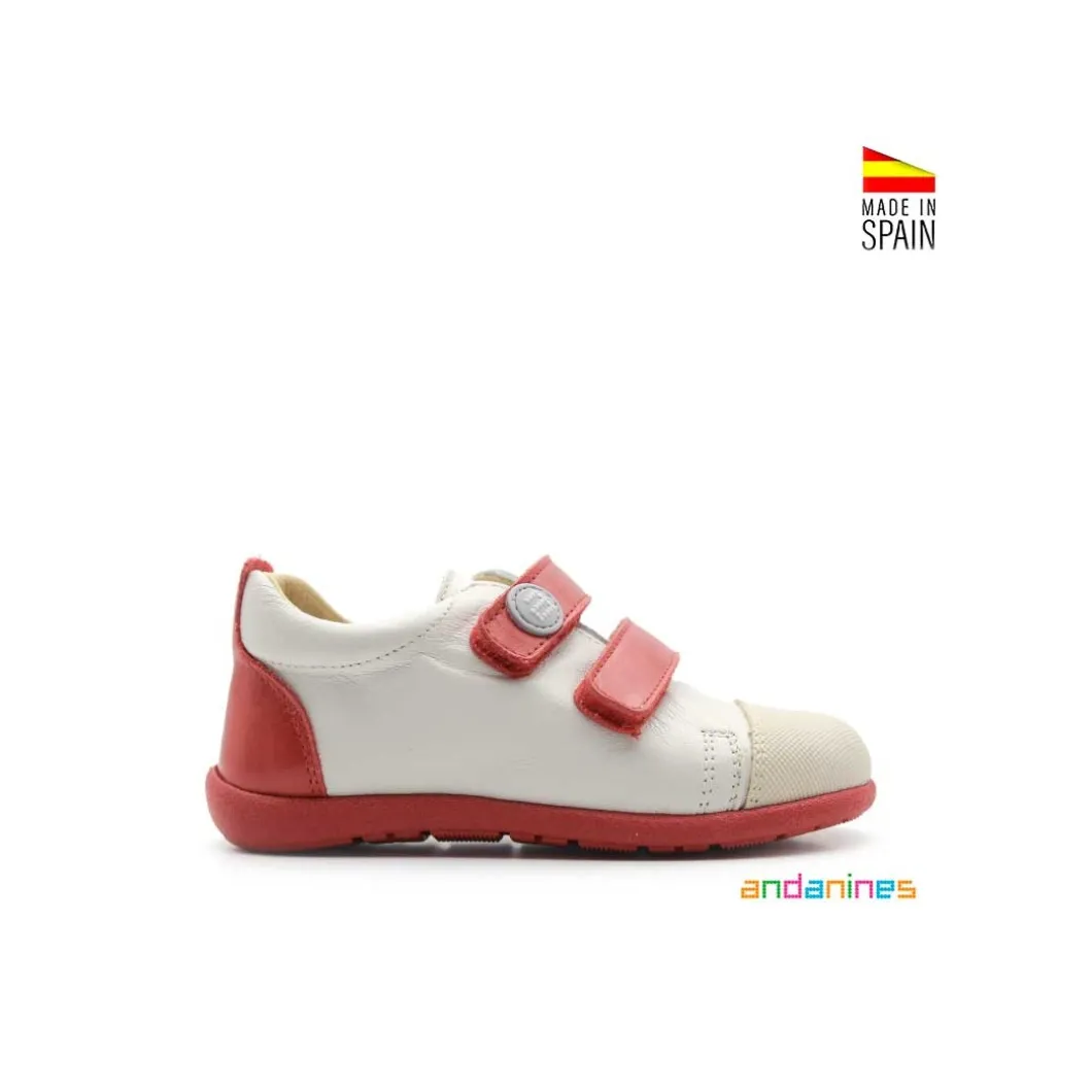 Calzado respetuoso beige rojo