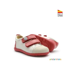 Calzado respetuoso beige rojo