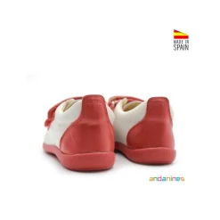Calzado respetuoso beige rojo