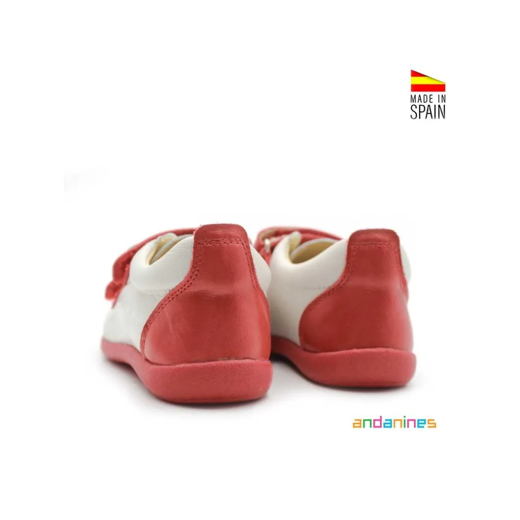 Calzado respetuoso beige rojo
