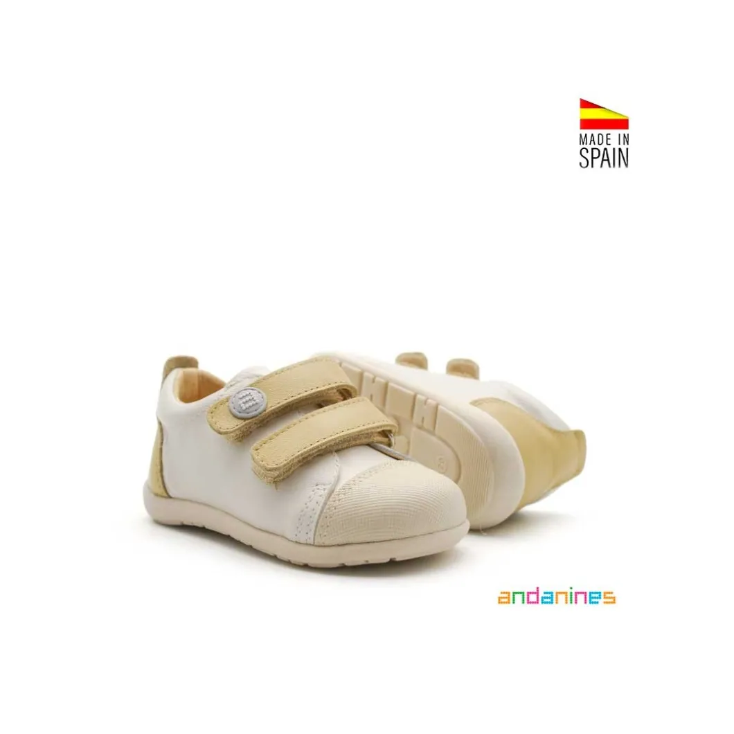 Calzado respetuoso beige mostaza