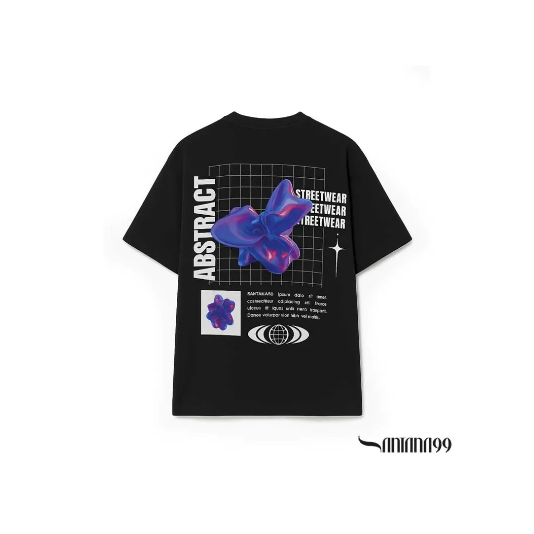Camiseta Abstract negra Santana99