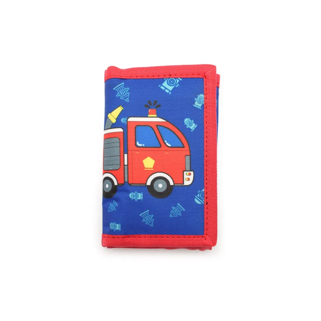 Cartera niño bombero azul