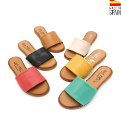 Chancla pala de piel en colores
