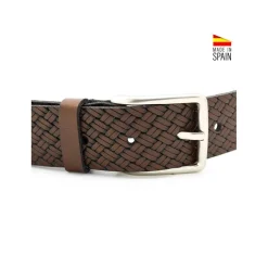 Cinturón trenza marrón