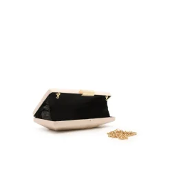 Clutch asimétrico beige