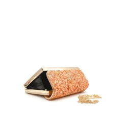 Clutch con piedras naranja