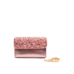 Clutch con piedras rosa