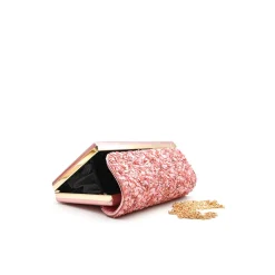 Clutch con piedras rosa
