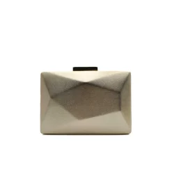 Clutch dorado forma asimétrica
