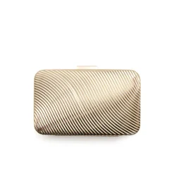 Clutch metálico oro
