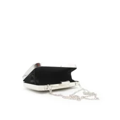 Clutch metálico plata