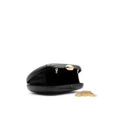 Clutch ovalado negro