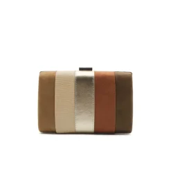 Clutch patchwork tonos tierra
