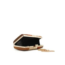 Clutch patchwork tonos tierra