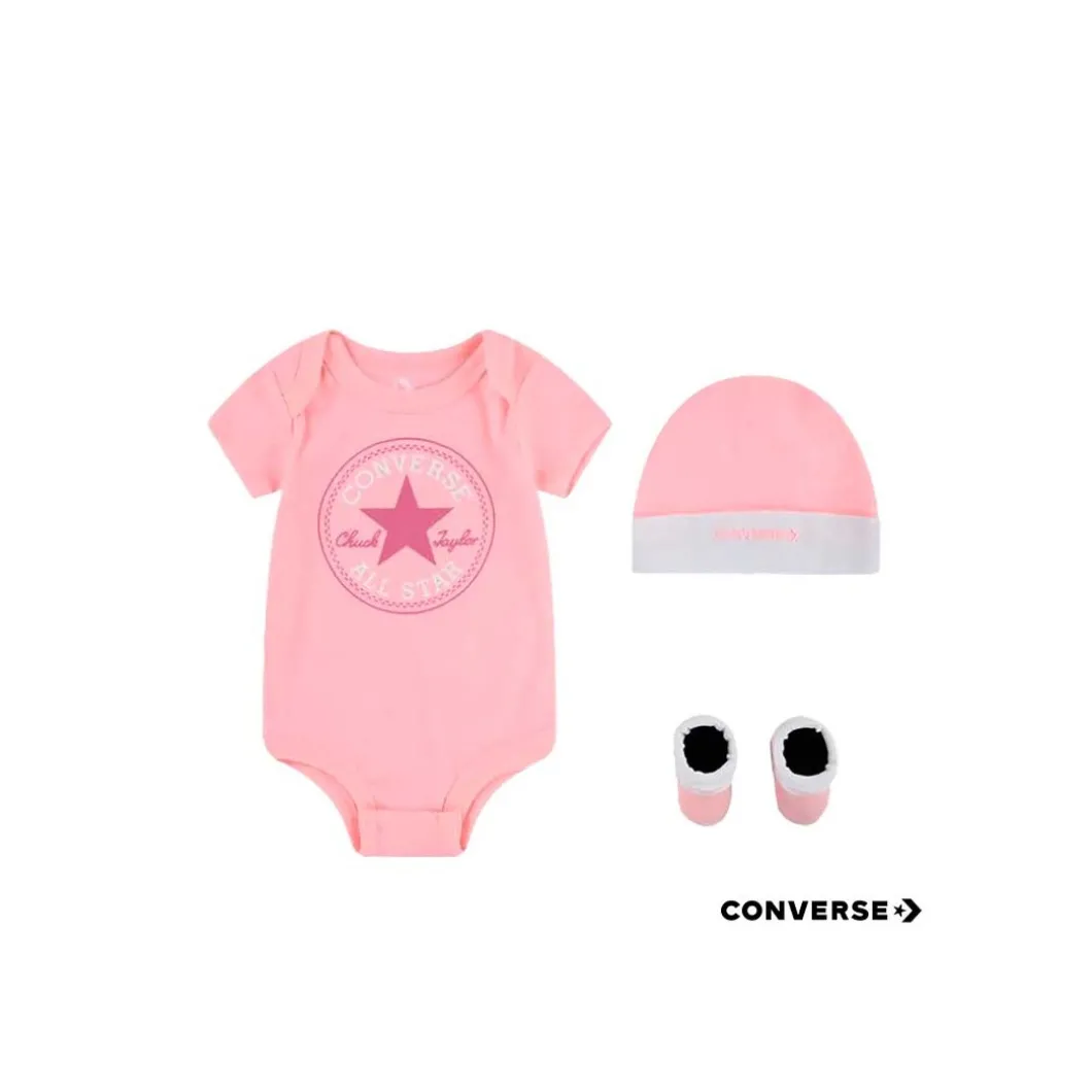 Conjunto bebé Converse rosa