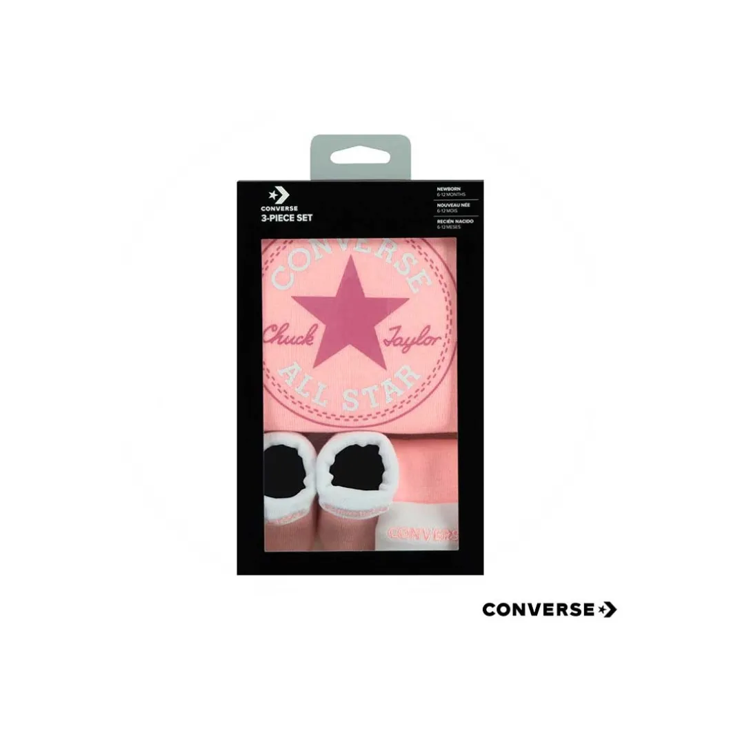 Conjunto bebé Converse rosa