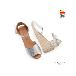 Cuña metalizada plata PuraVida