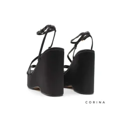 Cuñas negras con plataforma alta