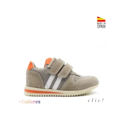 Deportiva Clic! de piel new lines velcro