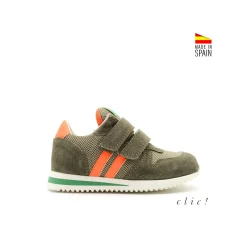 Deportiva Clic! de piel new lines velcro