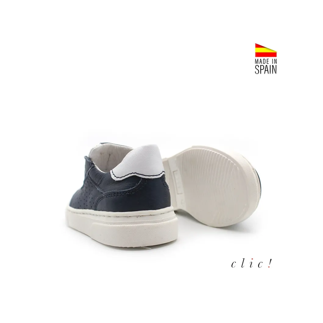 Deportiva navy cuero Clic!