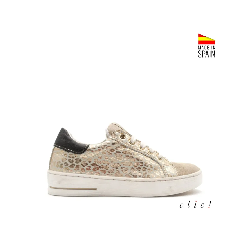 Deportivas leopardo metalizado Clic!