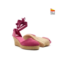 Espardeña fucsia con cintas