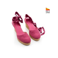 Espardeña fucsia con cintas
